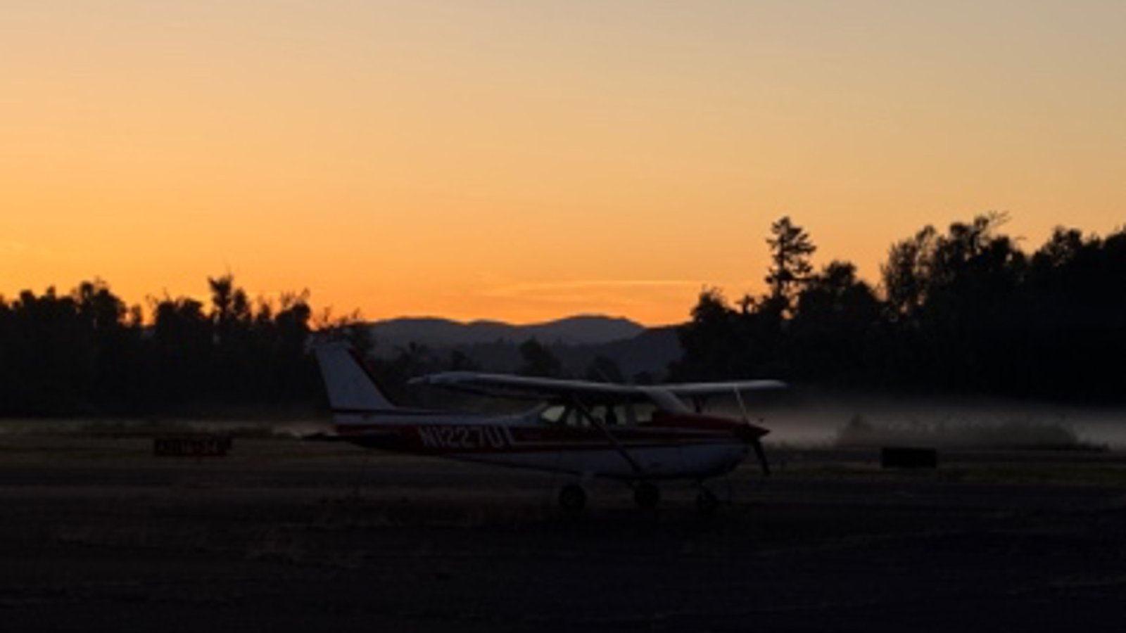 Light plane at the staging field, ODART Whale Run